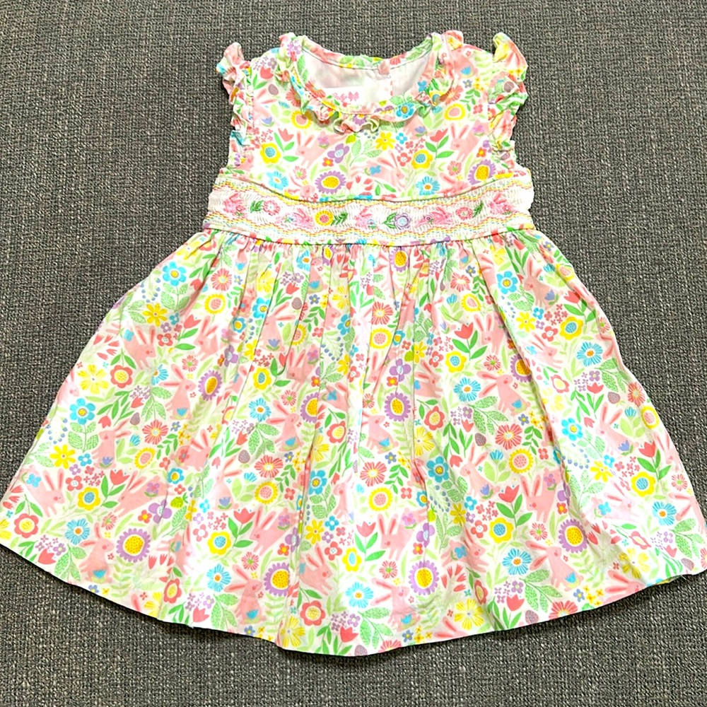 Bonnie Jean Baby Smocked Embroidered Easter Dress